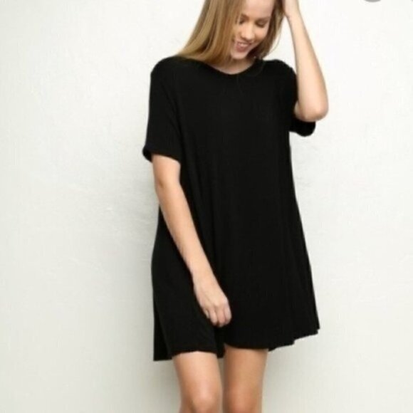 Brandy Melville Black T-Shirt Dress - Picture 1 of 10